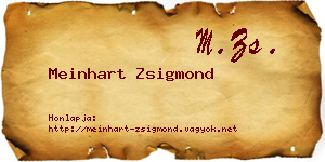 Meinhart Zsigmond névjegykártya